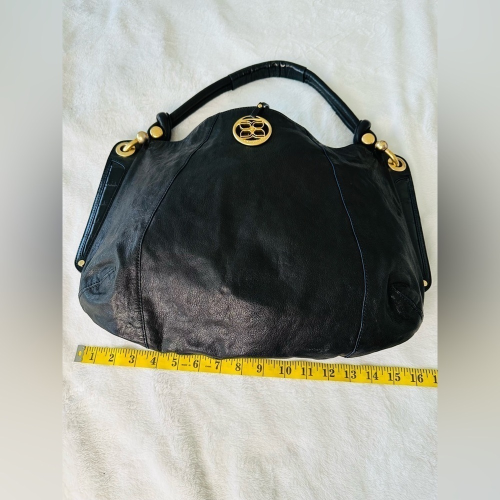 Bcbgmaxazria Black Leather Tote Bag - Gem